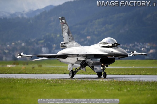 2019-09-07 Zeltweg Airpower 10246 General Dynamics F-16 Fighting Falcon - Belgian Air Force